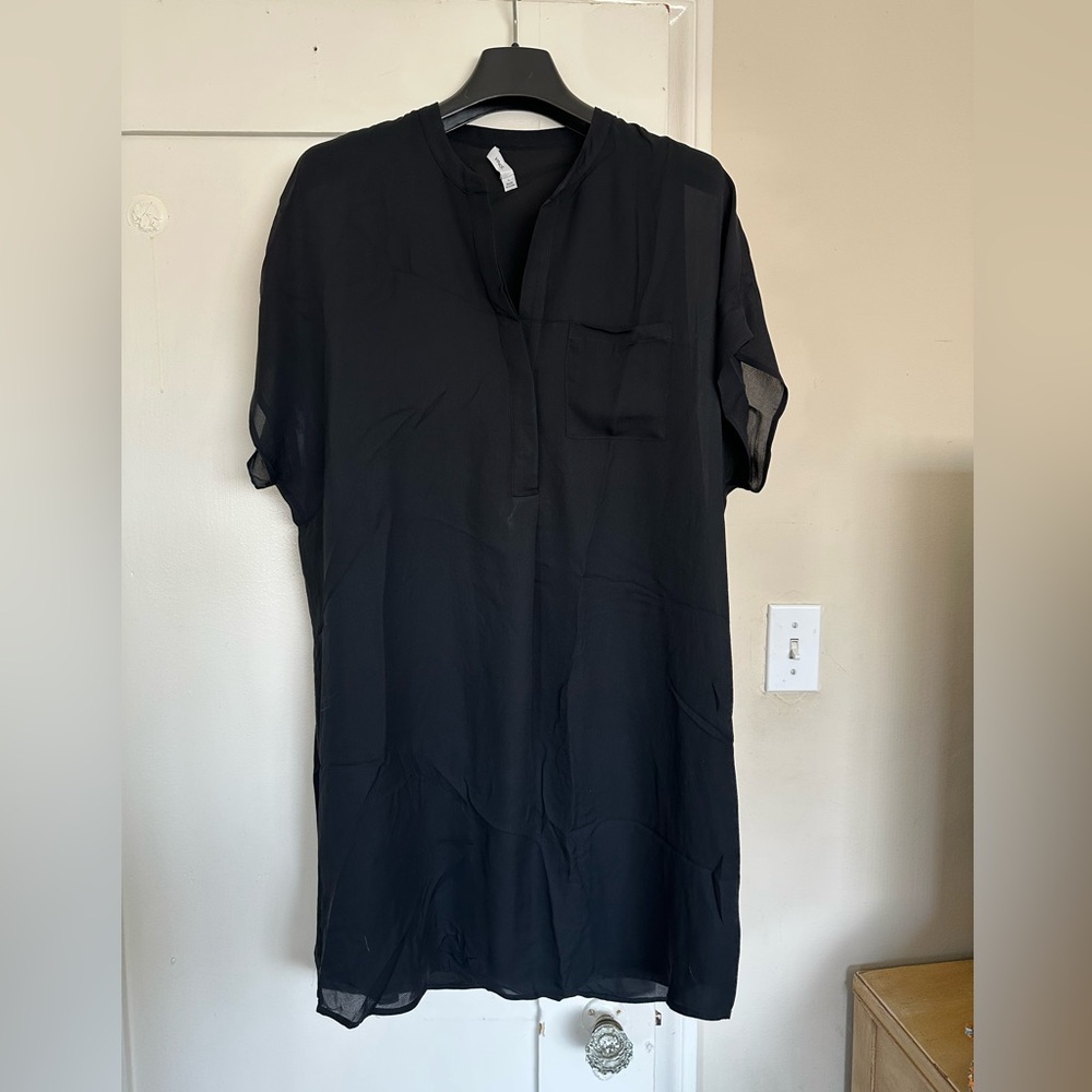 Vince Silk Black Mini Dress